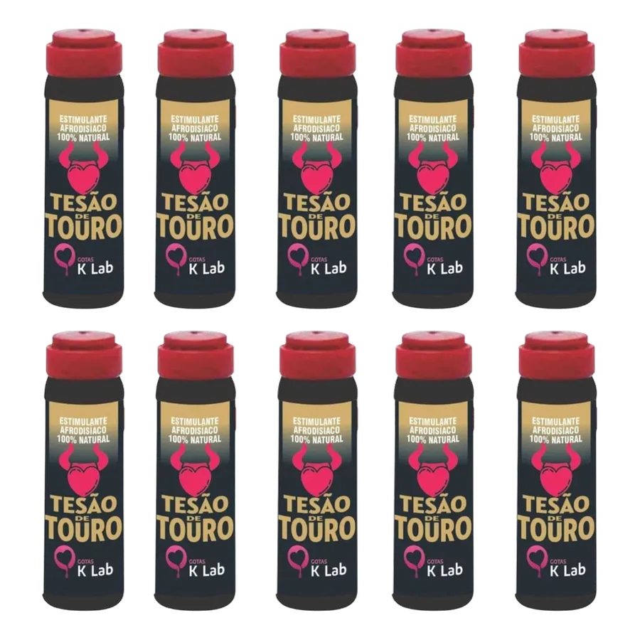 Kit 10 un. Energético Tesão de Touro 10 ml K-Lab — imagem do produto