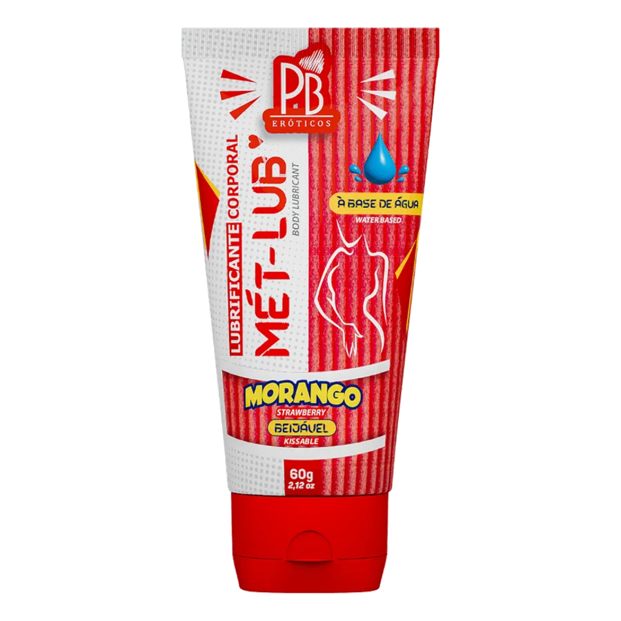 Óleo Beijável Mét Lub PB 60 g — Morango — imagem do produto